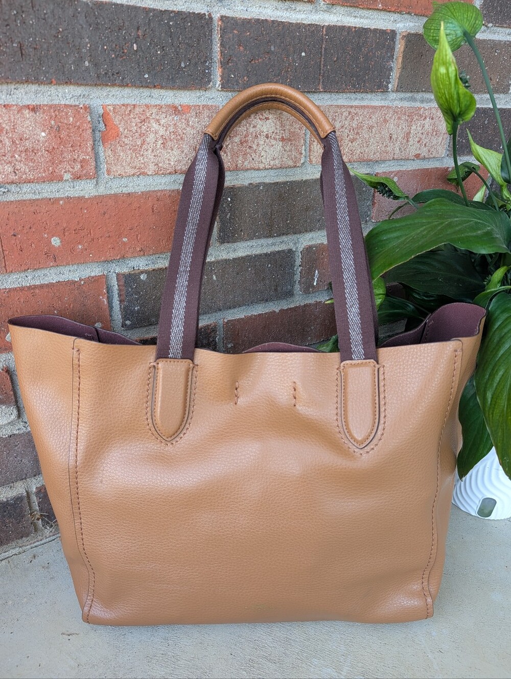 🤎EUC Coach Derby F58660 Genuine Smooth Leather Shoulder Tote Bag, Saddle Brown